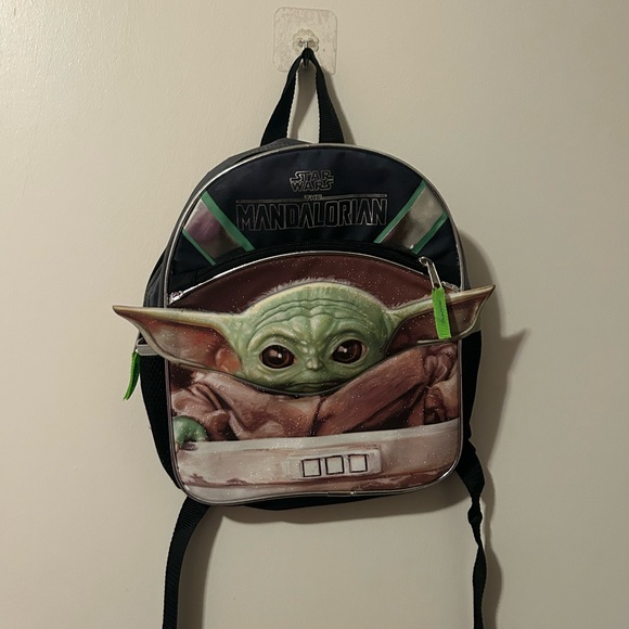 Star Wars Black and Green Backpack with Baby Yoda Design - Picture 1 of 10